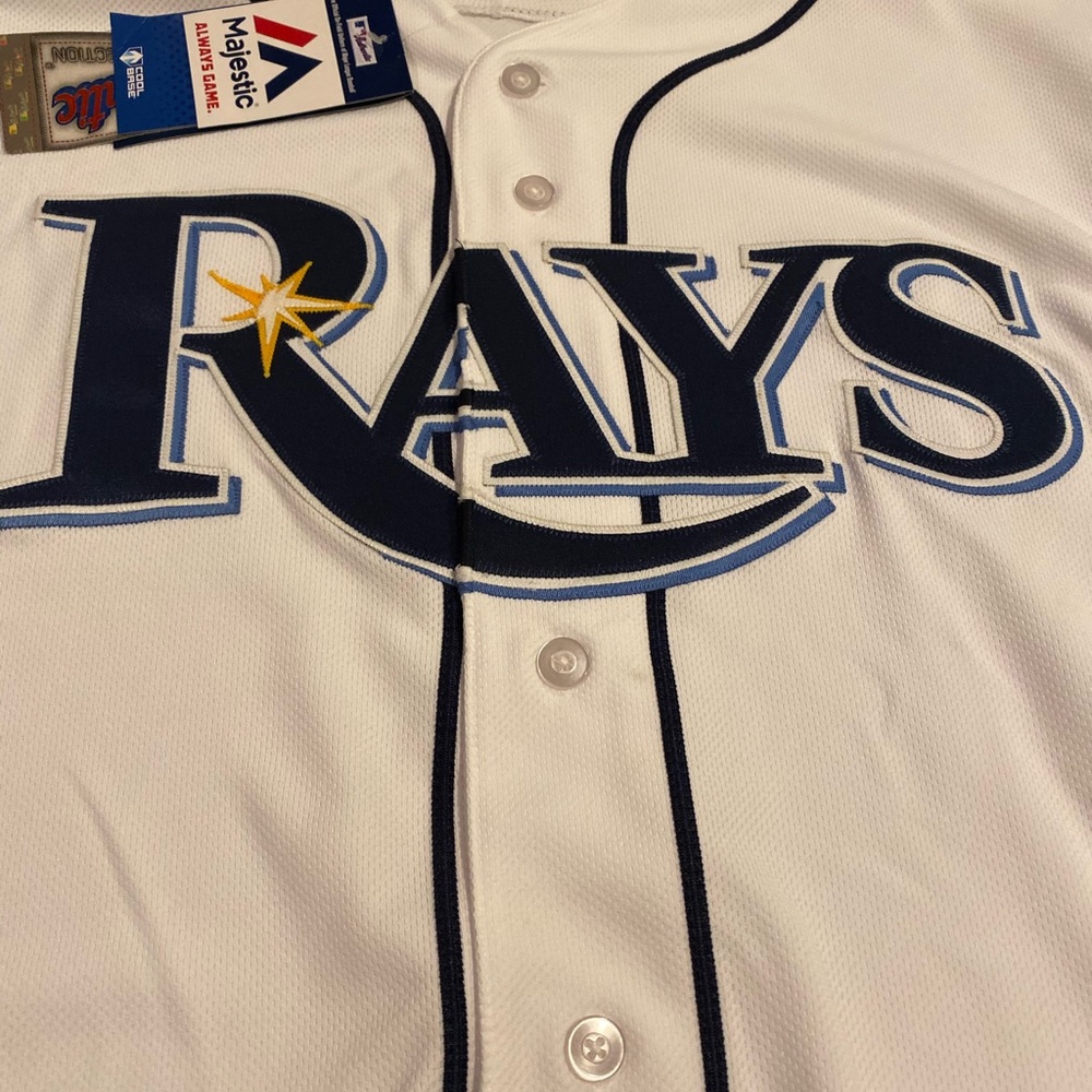 Majestic Tampa Bay Rays Cool Base Jersey Size 2XL - Picture 2 of 6